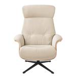 Relaxfauteuil Anderson IV Geweven stof Saia: Beige - Zwart - Notenboom