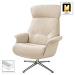 Relaxfauteuil Anderson IV Geweven stof Saia: Beige - Chroomkleurig glanzend - Bedekken