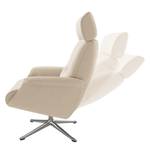 Fauteuil relax Anderson IV Tissu Saia: Beige - Chrome brillant - Couvert