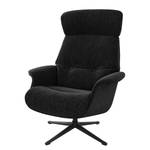 Relaxfauteuil Anderson IV Geweven stof Saia: Antraciet - Zwart - Bedekken