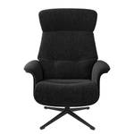 Relaxfauteuil Anderson IV Geweven stof Saia: Antraciet - Zwart - Bedekken