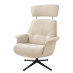 Relaxfauteuil Anderson IV Geweven stof Saia: Beige - Zwart - Bedekken