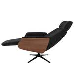 Fauteuil relax Anderson V Tissu Saia: Anthracite - Noir - Noyer