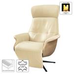 Relaxfauteuil Anderson II Leer Neto: Crèmekleurig - Zwart - Eik