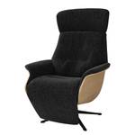 Fauteuil relax Anderson V Tissu Saia: Anthracite - Noir - Chêne