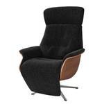 Fauteuil relax Anderson V Tissu Saia: Anthracite - Chrome brillant - Noyer