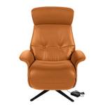 Fauteuil relax Anderson VI Cuir véritable Neka : Cognac - Noir - Noyer