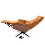 Relaxfauteuil Anderson VI Echt leer Neka: Cognackleurig - Zwart - Notenboom