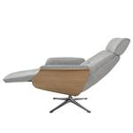 Fauteuil relax Anderson V Tissu Saia: Gris clair - Chrome brillant - Chêne