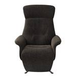 Fauteuil relax Anderson V Tissu Saia: Noir-Marron - Chrome brillant - Couvert