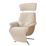 Fauteuil relax Anderson V Tissu Saia: Beige - Chrome brillant - Chêne