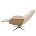 Fauteuil relax Anderson V Tissu Saia: Beige - Chrome brillant - Chêne