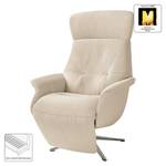 Relaxfauteuil Anderson V Geweven stof Saia: Beige - Chroomkleurig glanzend - Bedekken