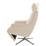 Relaxfauteuil Anderson V Geweven stof Saia: Beige - Chroomkleurig glanzend - Bedekken