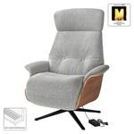 Fauteuil relax Anderson III Tissu Saia: Gris clair - Noir - Noyer