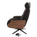 Fauteuil relax Anderson III Tissu Saia: Noir-Marron - Noir - Noyer