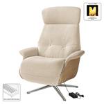 Fauteuil relax Anderson III Tissu Saia: Beige - Chrome brillant - Chêne