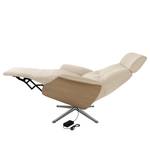 Fauteuil relax Anderson III Tissu Saia: Beige - Chrome brillant - Chêne