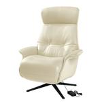 Relaxfauteuil Anderson VI Echt leer Neka: Wit - Zwart - Bedekken