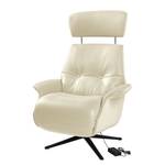 Fauteuil relax Anderson VI Cuir véritable Neka : Blanc - Noir - Couvert