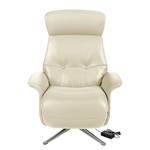 Relaxfauteuil Anderson VI Echt leer Neka: Wit - Chroomkleurig glanzend - Bedekken