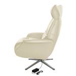 Fauteuil relax Anderson VI Cuir véritable Neka : Blanc - Chrome brillant - Couvert