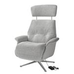 Fauteuil relax Anderson III Tissu Saia: Gris clair - Chrome brillant - Couvert