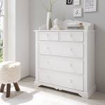 Commode Hilltown Blanc - En partie en bois massif - 97 x 116 x 40 cm