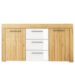 Sideboard Alverno Kiefer Dekor / Hochglanz Weiß