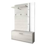 Garderobe Ferron witte grenenhouten look/zilverkleurig - Witte grenenhouten look