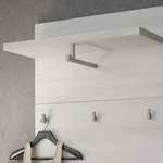 Garderobe Ferron witte grenenhouten look/zilverkleurig - Witte grenenhouten look