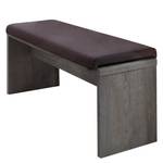 Banc Lehto (avec coussin à fixer) Tissu - Anthracite / Imitation chêne gris