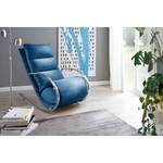 Rocking chair Fox Tissu structuré - Bleu brillant