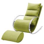 Rocking chair Fox Tissu structuré - Vert pistache