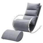 Rocking chair Fox Tissu structuré - Gris