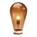 Lampe Bulb Verre / Acier - 1 ampoule - Ocre