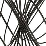 Bijzettafel Wire II Glas/staal - zwart - Diameter: 60 cm