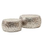 Table basse Pebbles deluxe (2 éléments) Acier - Argenté