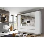 Armoire Mainz Blanc alpin - Largeur : 271 cm - Avec portes miroir