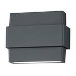 Applique murale Padma Aluminium - 2 ampoules - Anthracite clair