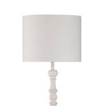 Lampadaire Hood Coton / Bois massif - Blanc