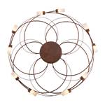 LED-plafondlamp Nelia plexiglas / staal - Vintage bruin - 80 x 15 x 80 cm