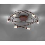 LED-plafondlamp Nelia plexiglas / staal - Vintage bruin - 60 x 14 x 60 cm