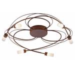 Plafonnier Nelia Plexiglas / Acier - Marron vintage - 60 x 14 x 60 cm