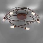 LED-plafondlamp Nelia plexiglas / staal - Vintage bruin - 60 x 14 x 60 cm