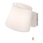 Wandlamp Miriam katoen / ijzer - 1 lichtbron - Wit