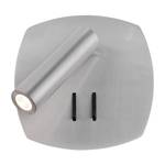 LED-Wandleuchte Viktor Aluminium / Eisen - 2-flammig - Silber