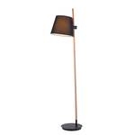 Lampadaire Miriam Coton / Fer - 1 ampoule - Noir profond