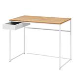 Bureau hülsta now CT 17-6 Acier - Chêne naturel / Blanc - Chêne - Blanc