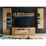 Tv-meubel Vilela deels massief eikenhout - Bianco eikenhout/Bianco eikenhouten look - Breedte: 180 cm